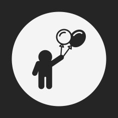 tourist with balloon icon N9