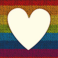 Romantic valentine's day knitted background