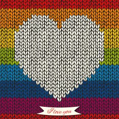 Romantic valentine's day knitted background N2