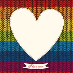 Romantic valentine's day knitted background N3