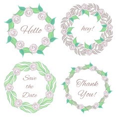 Decorative floral frames collection N3