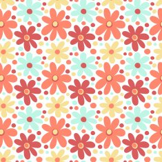 Seamlesspattern with decorative daisy flowers N3