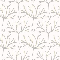 Seamless pattern with hand drawn branches