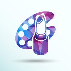 Lipstick isolated Vector typography illustration N5