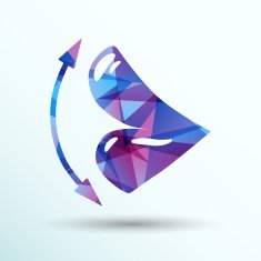Vector icons of female lips print N5