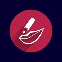 lipstick vector isolated liner red glamour cosmetic female N6