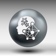 Girl portrait Vector silhouette icon monochrome N7