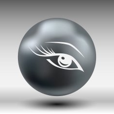 vector blue eye with long lashes woman makeup beauty symbol N6