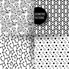 geometric pattern in op art design Black and white N2