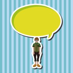 boy man cartoon theme elements N109