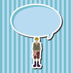 boy man cartoon theme elements N110