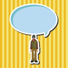 boy man cartoon theme elements N113