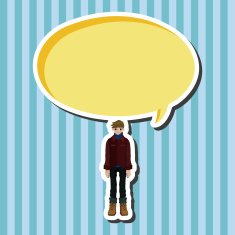 boy man cartoon theme elements N114
