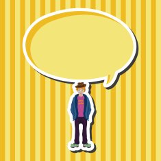 boy man cartoon theme elements N116