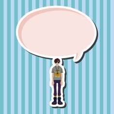 boy man cartoon theme elements N117