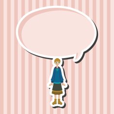 lady girl cartoon theme elements N87