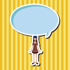 lady girl cartoon theme elements N89