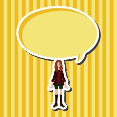 lady girl cartoon theme elements N90