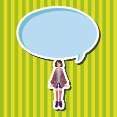 lady girl cartoon theme elements N93