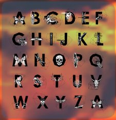 Polygonal geometric font N2