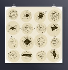Abstract triangles design N9
