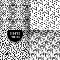 geometric pattern in op art design Black and white N16