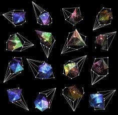 Abstract polygonal label design Elements of astronomy N14