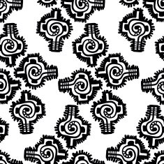 Seamless black and white pattern N7