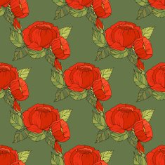 Seamless floral pattern with peonies N21