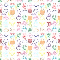 Beachwear seamless pattern