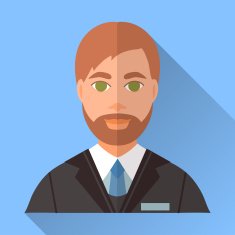 Wedding day bridegroom blue square flat icon with shadow N6