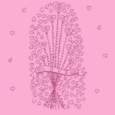 Set of vector illustrations with hearts N2