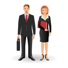 Portrait of happy smiling businessman or young man standing and