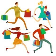 Running people for sale illustration set N3