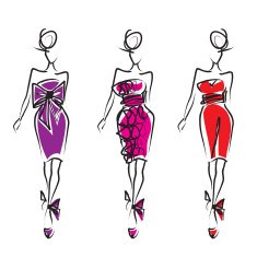 Rough fashion sketch N3
