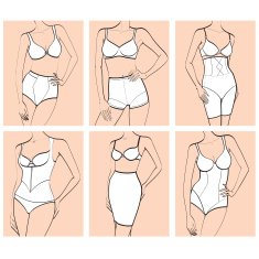 Women in shaping underwear