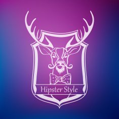 Hipster style label N5