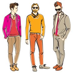 Three elegant men