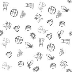 Hand drawn Fashion pattern N2