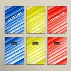 lines on a colored background Set vector banners