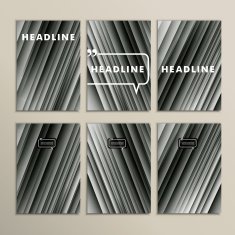 lines on a colored background Set vector banners N3