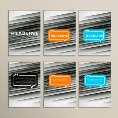 lines on a colored background Set vector banners N4