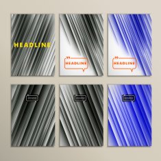 lines on a colored background Set vector banners N5