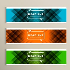lines on a colored background Set vector banners N7