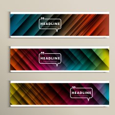 lines on a colored background Set vector banners N9