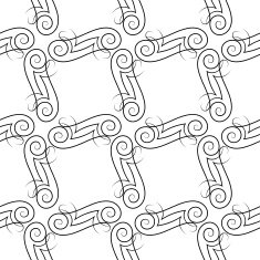 Vector seamless pattern of elegant flourishes N2