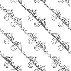 Vector seamless pattern of elegant flourishes N3