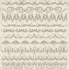 Set of Lace Paper with flower vector