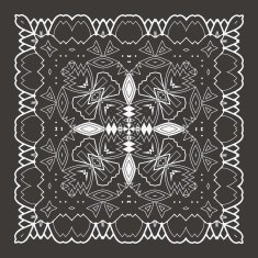 Vector Beautiful Deco Black Mandala N233