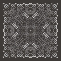 Vector Beautiful Deco Black Mandala N238